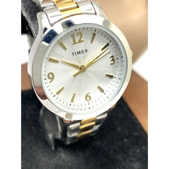 Timex Women's Watch TW2V35900 Quartz Silver Dial Two Tone Stainless Steel 32mm - Picture 13 of 14
